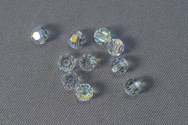 10pc GORGEOUS SPARKLY No 5000 4mm ROUND AURORA BOREALIS SWAROVSKI CRYSTAL BEADS